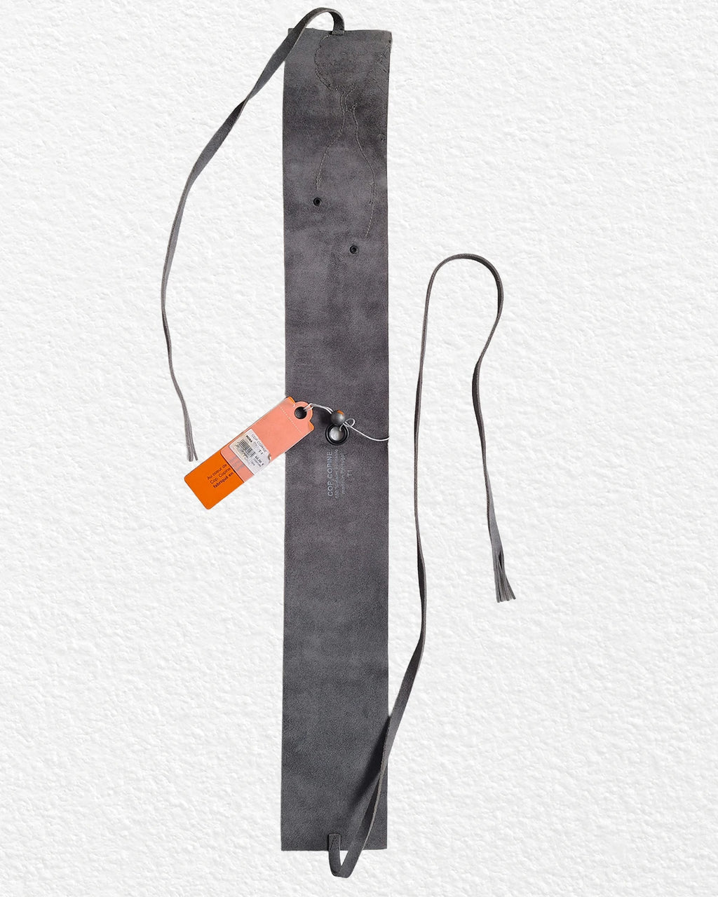 Cop Copine Grey Leather Belt With Floral Cutout Design