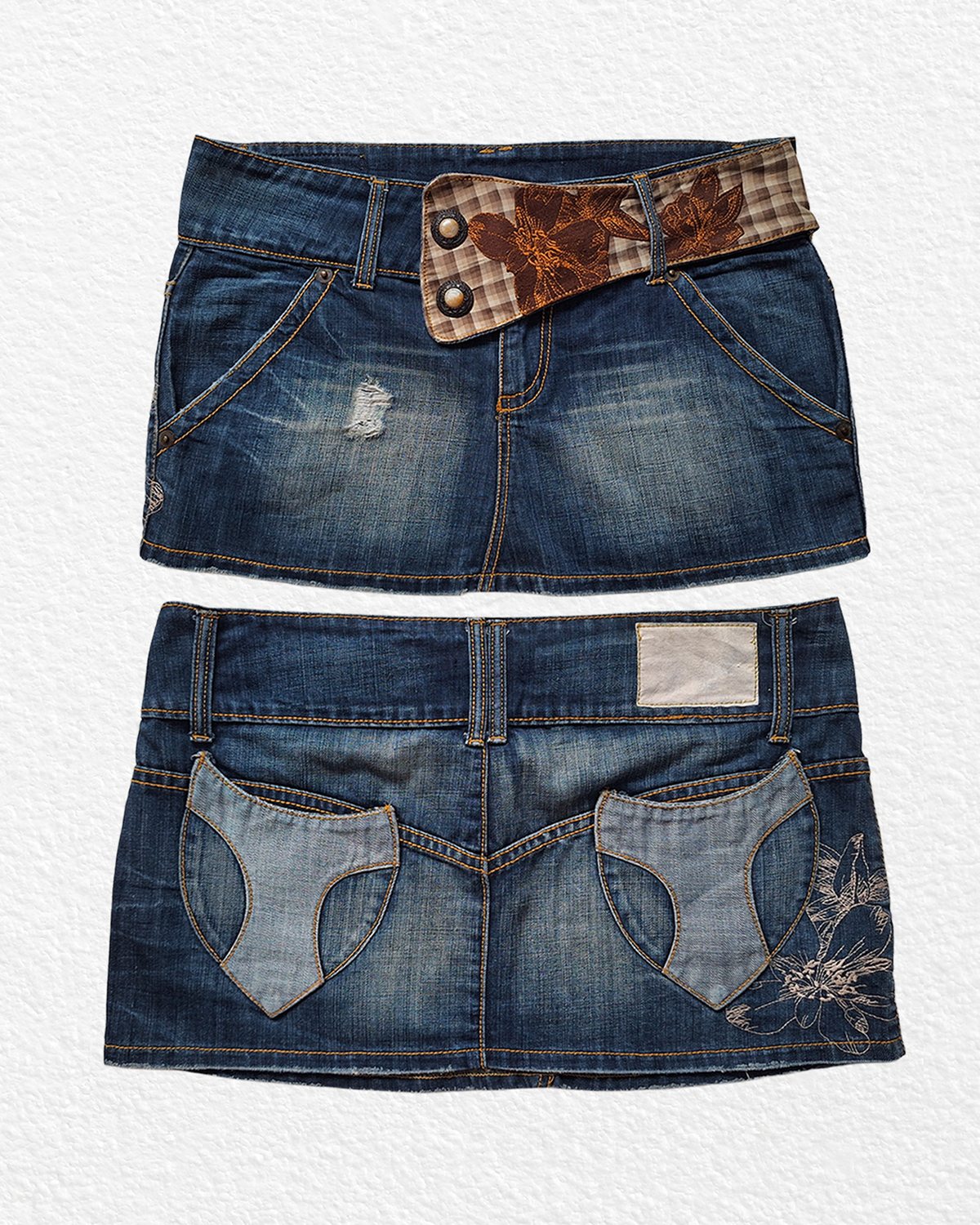 Rare Custo Barcelona Denim Mini Skirt - L