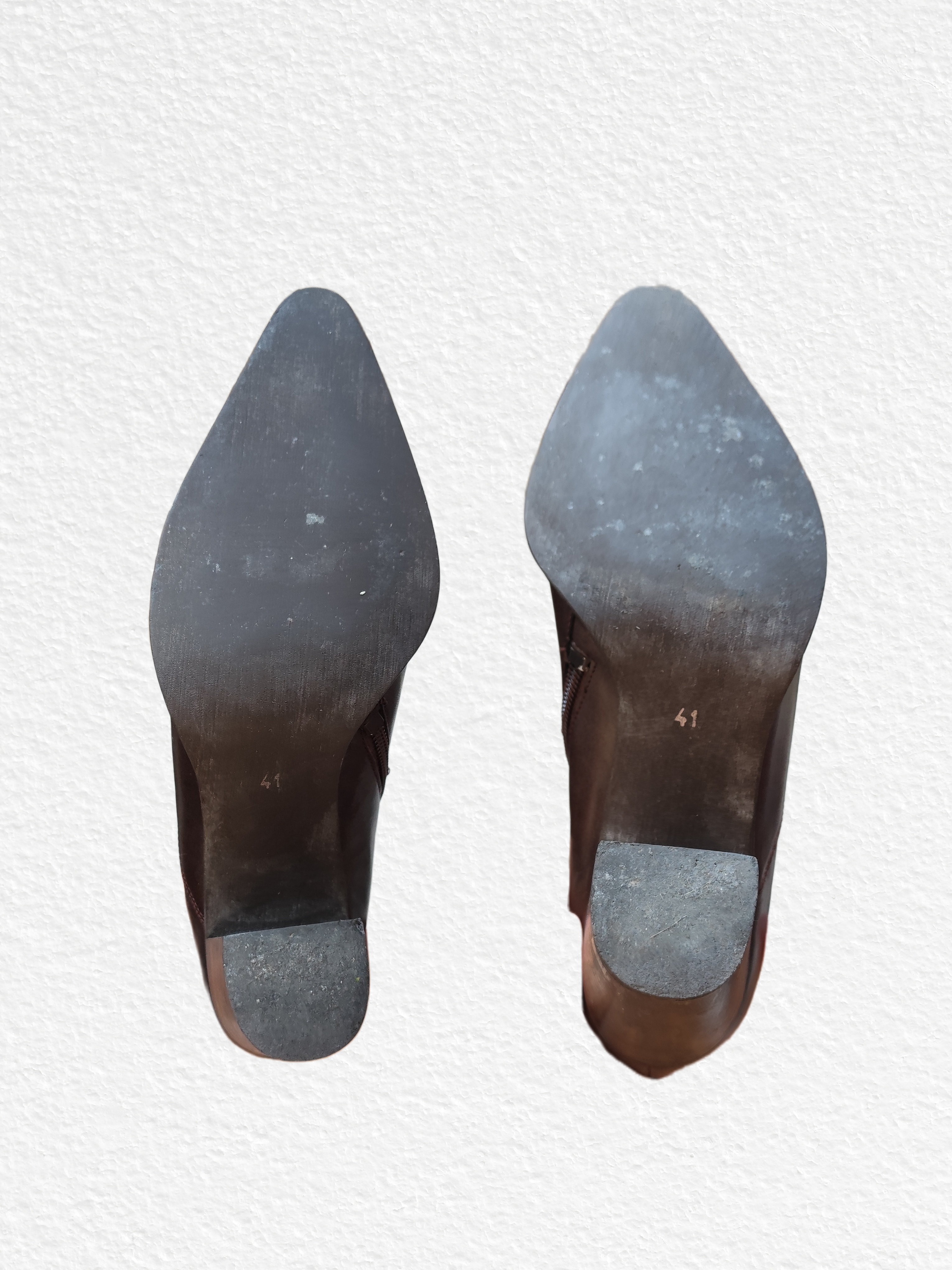 Bottes en Cuir avec Fleurs Brodées
