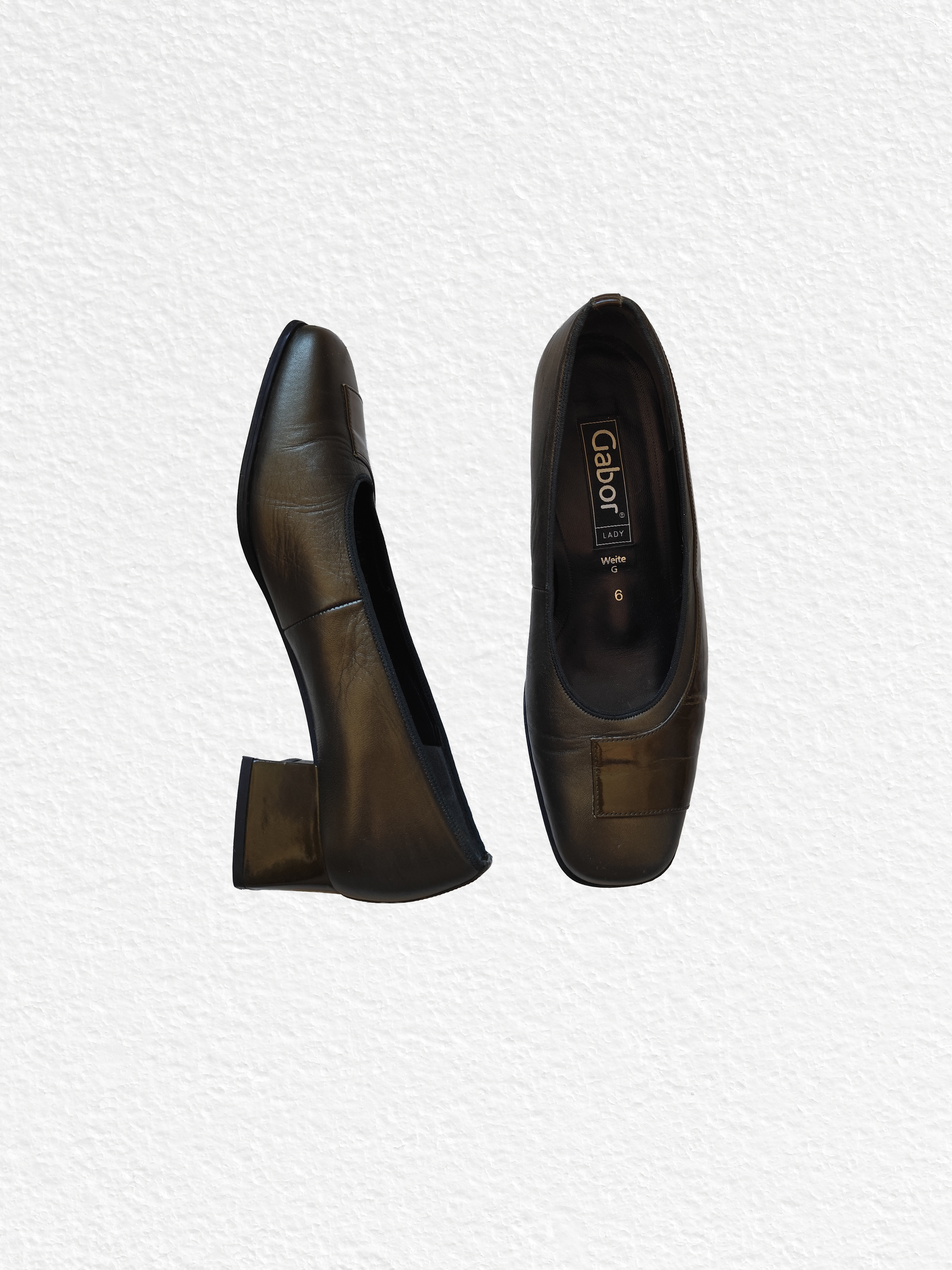 Chaussures vertes en cuir Gabor