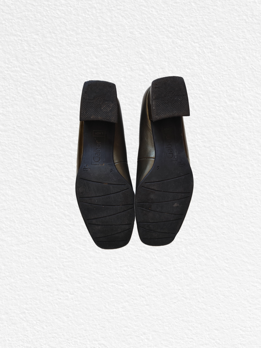 Chaussures vertes en cuir Gabor