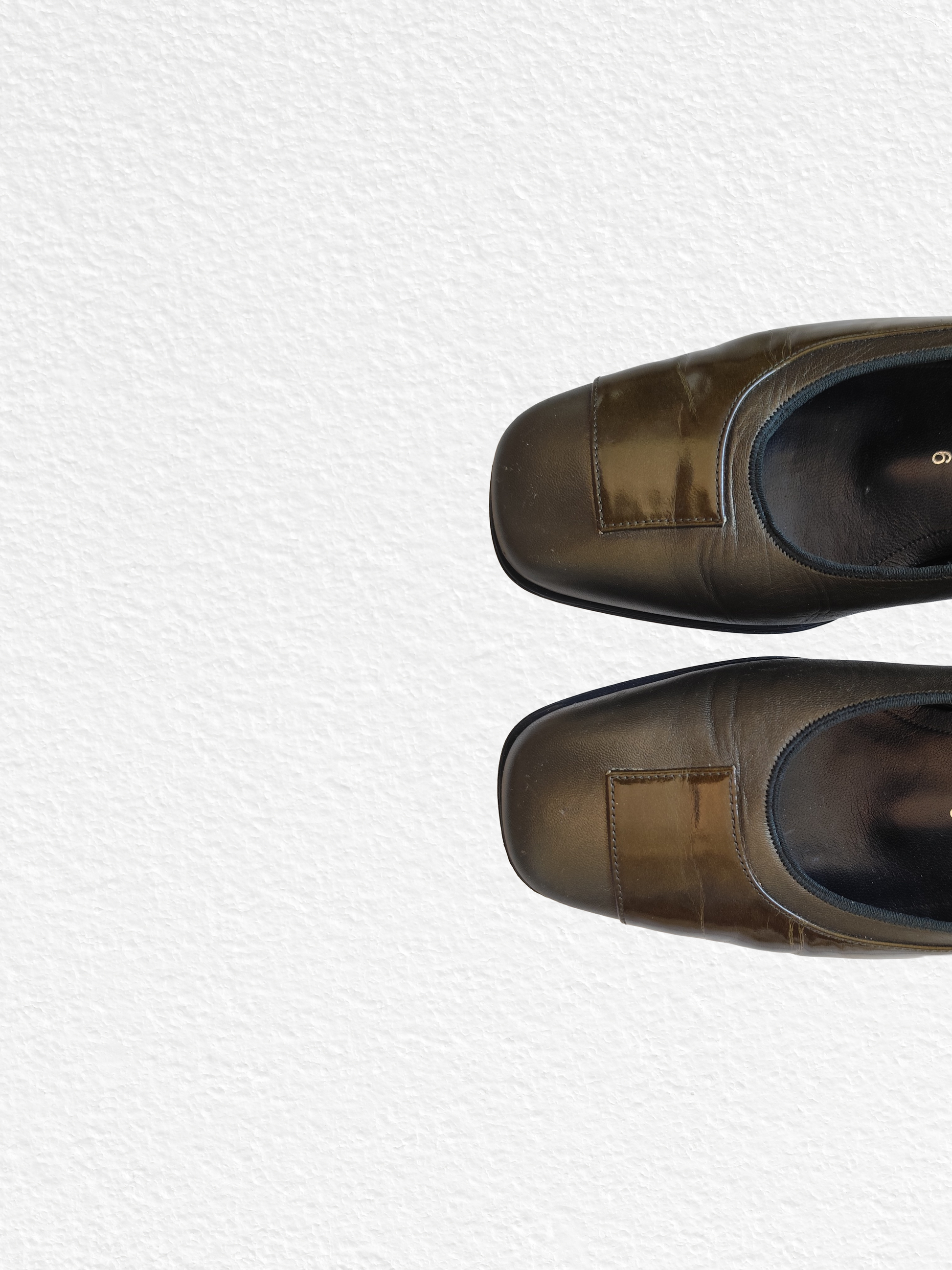 Chaussures vertes en cuir Gabor